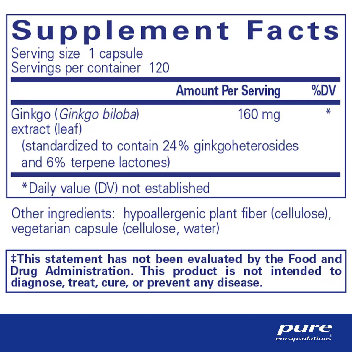 Ginkgo 50 160 mg