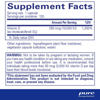 Vitamin D3 250 mcg (10,000 IU)